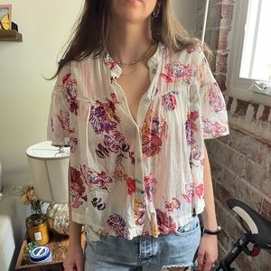 summery free people blouse!